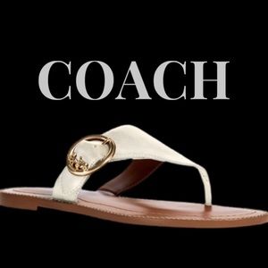 Leather Coach Sandals